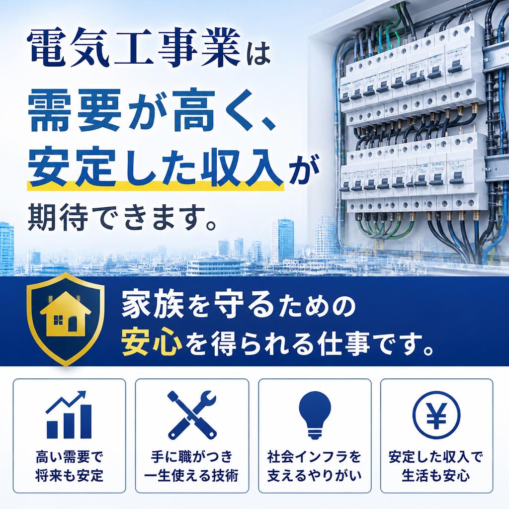 家庭を支える安定した収入