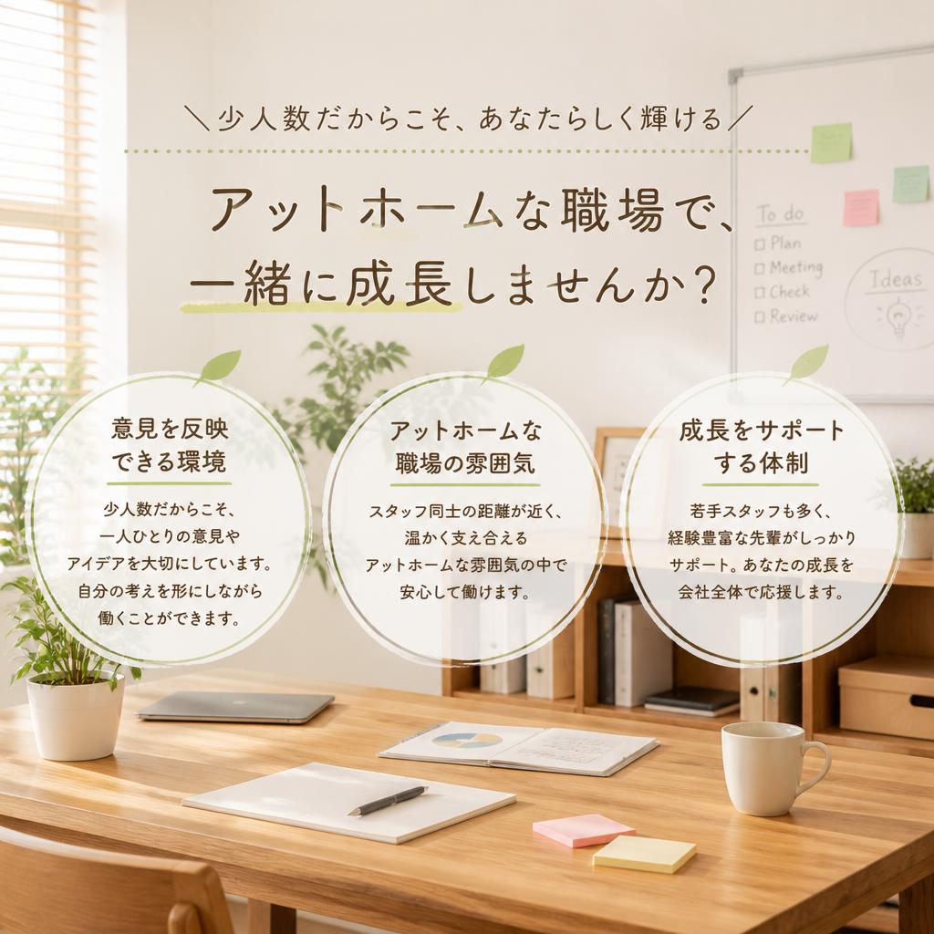 若手が多く、フレッシュな職場風土