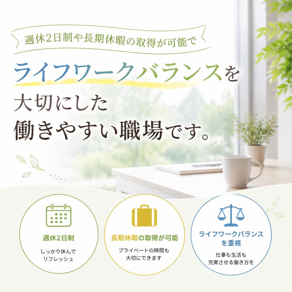 プライベートも充実の働き方