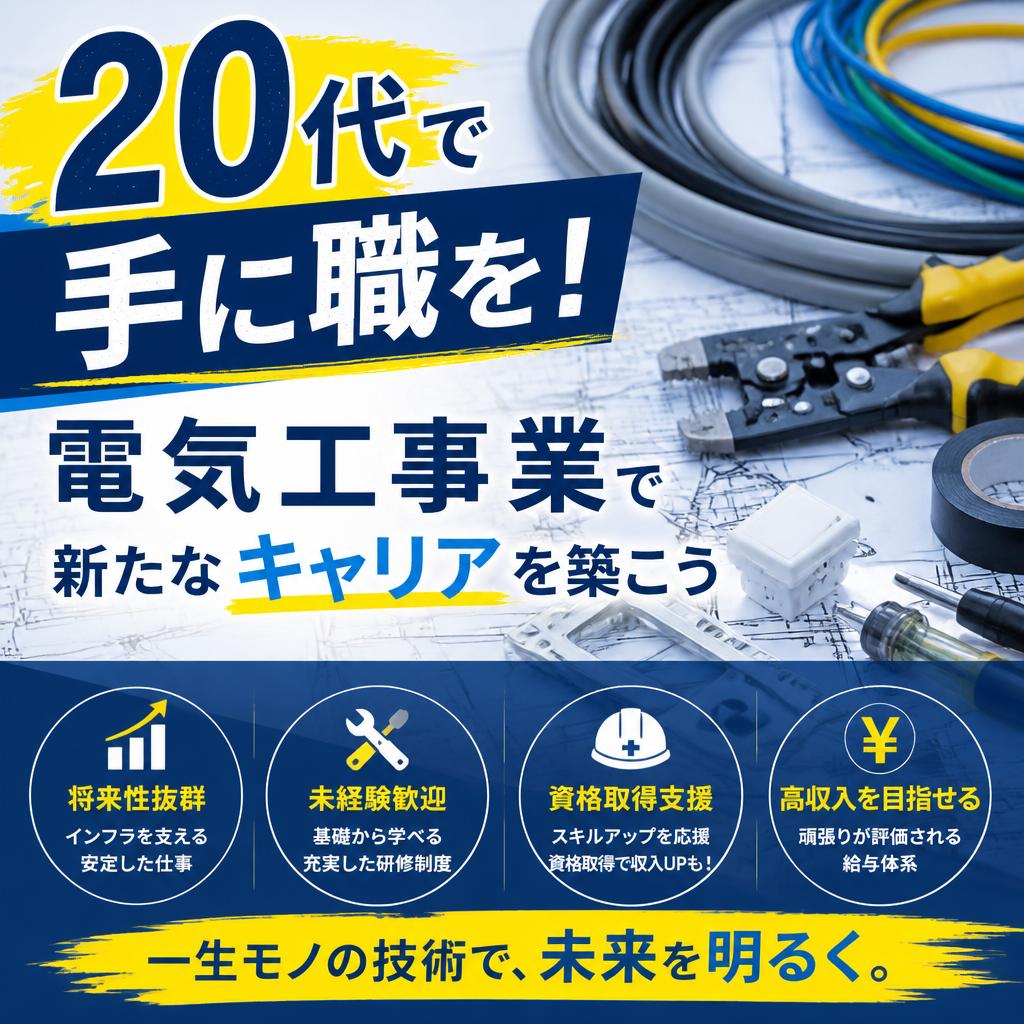 20代で手に職を！電気工事業で新たなキャリアを築こう