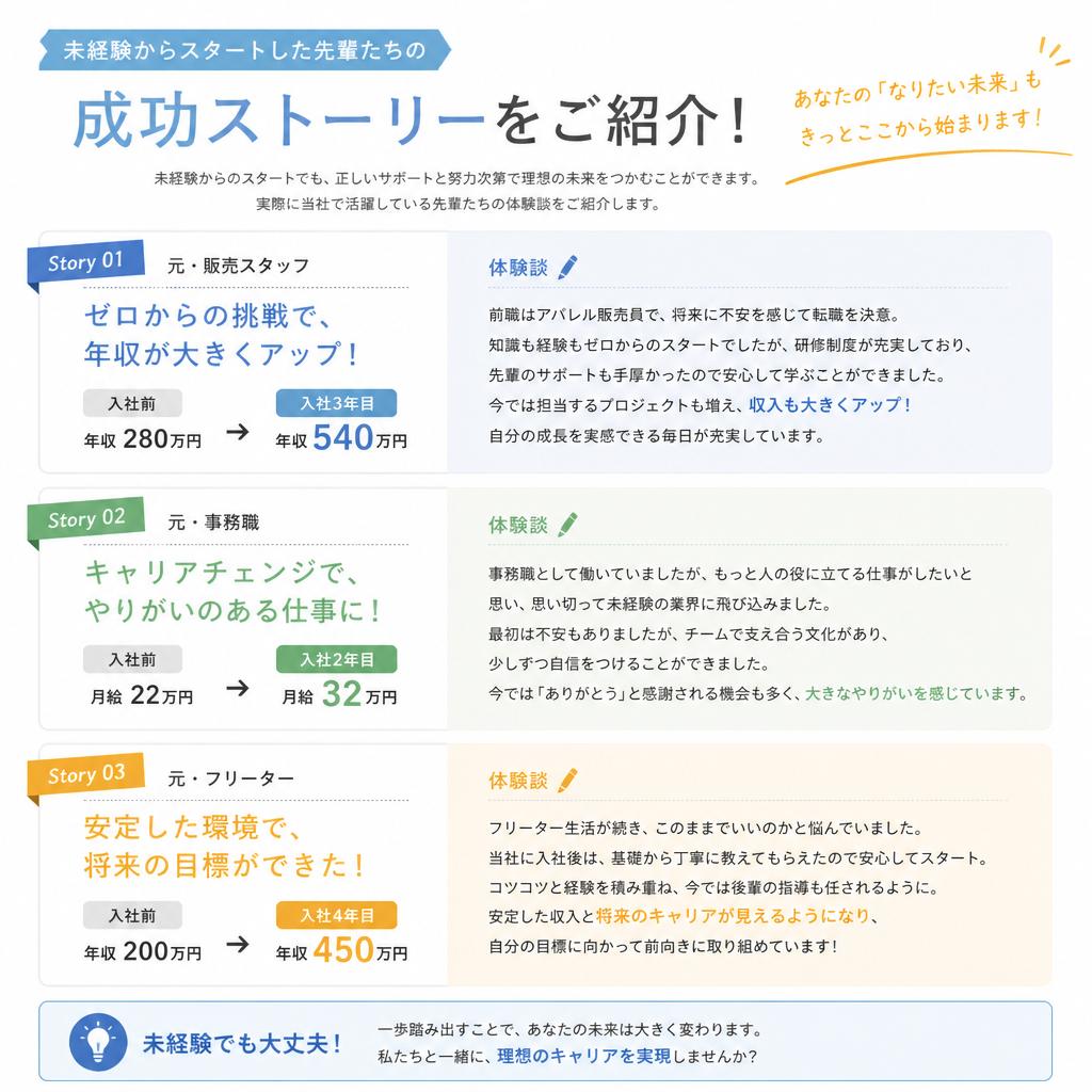 先輩スタッフの声