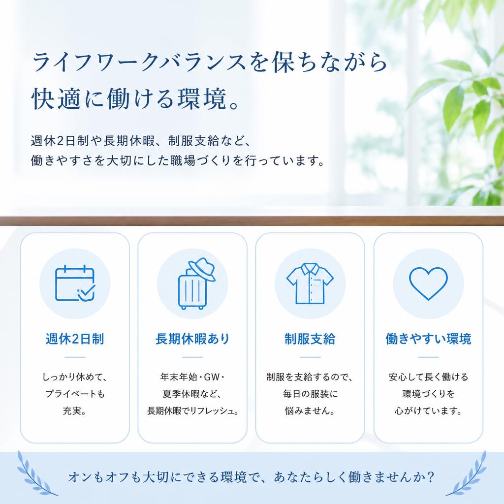 5. 充実の福利厚生と働きやすい環境