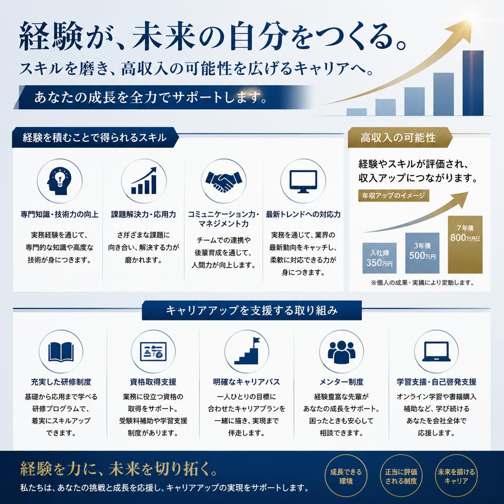 高収入を目指せるキャリアアップ支援