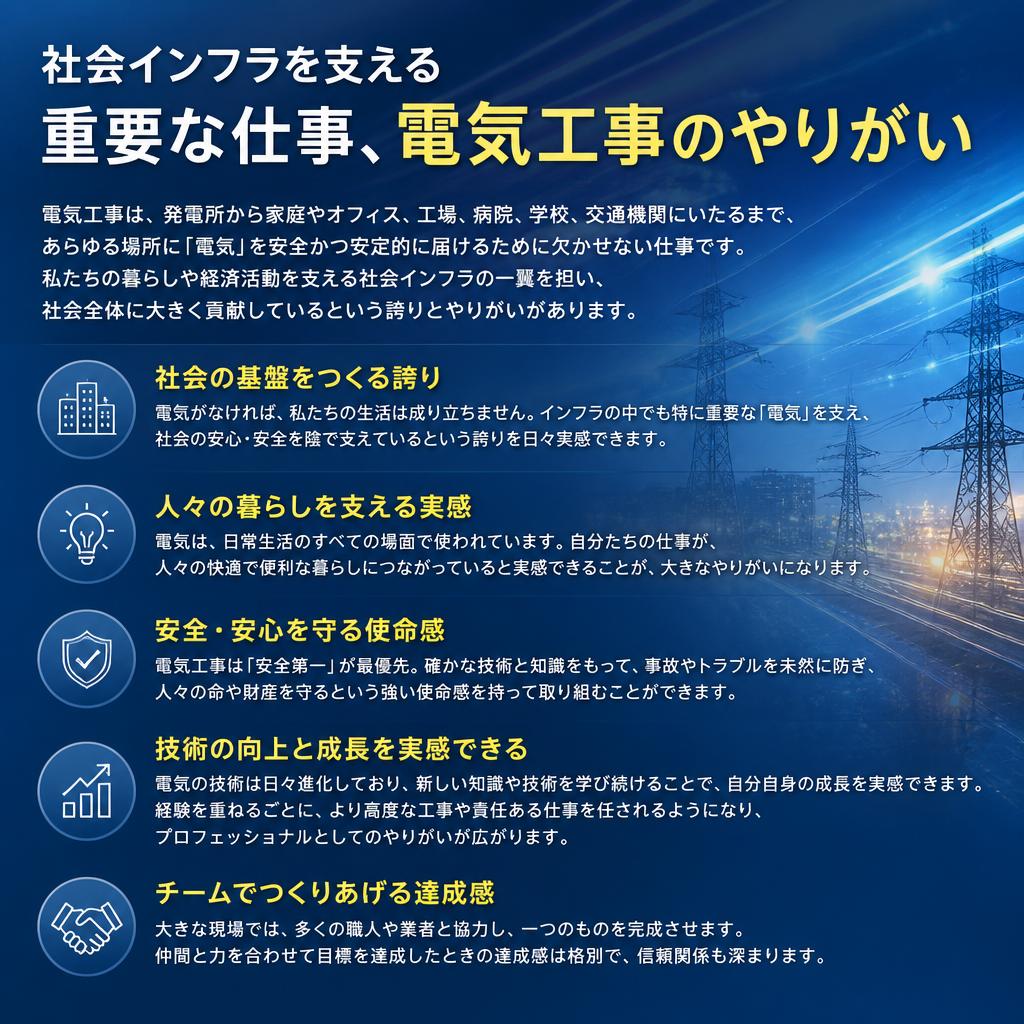 5. やりがいのある仕事としての電気工事