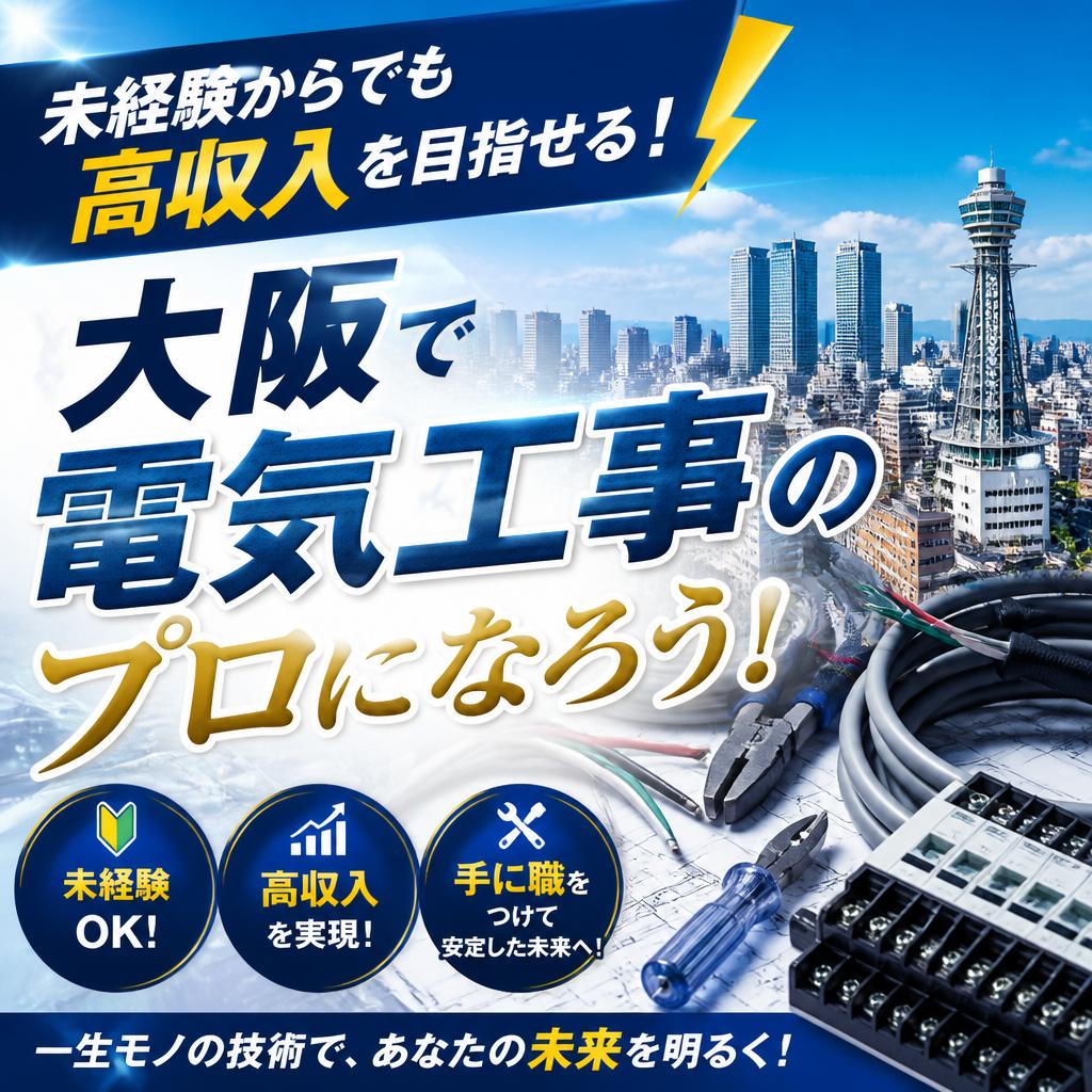 未経験からでも高収入を目指せる！大阪で電気工事のプロになろう！