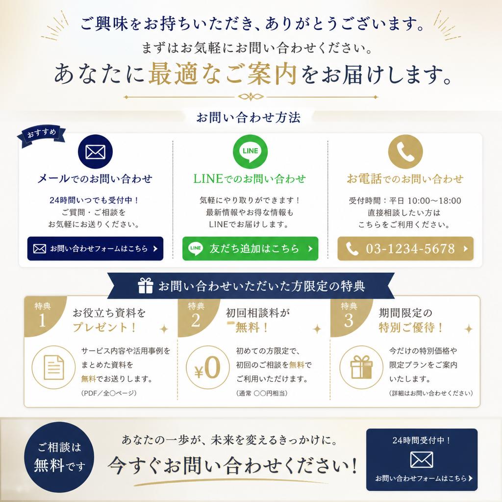 今すぐお問い合わせを！